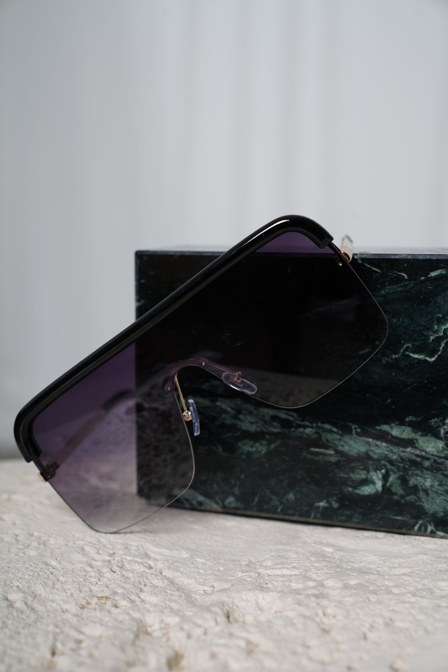 Black Flat Top with Black Gradient Sunglasses