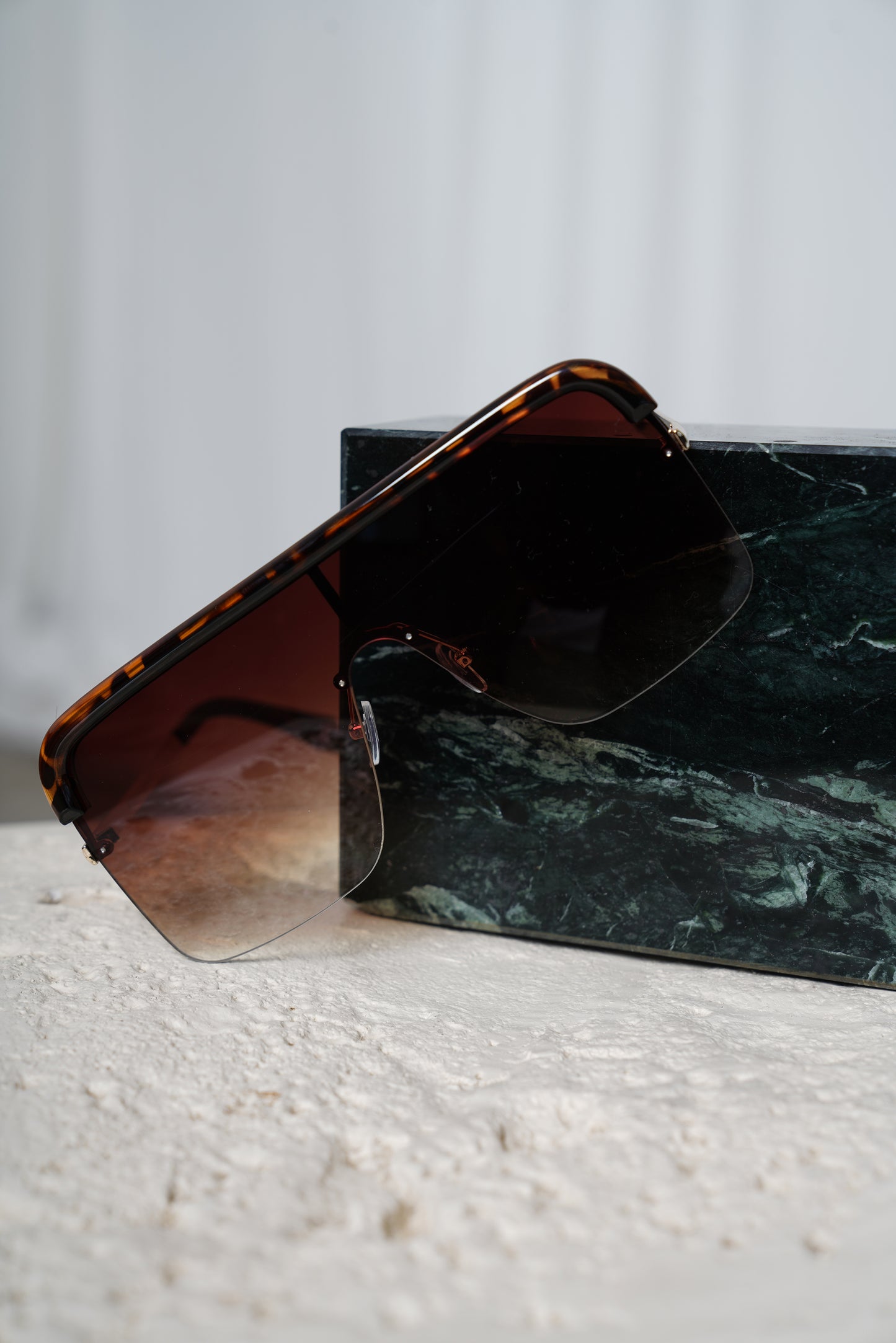 Turquoise Flat Top with Brown Gradient Sunglasses