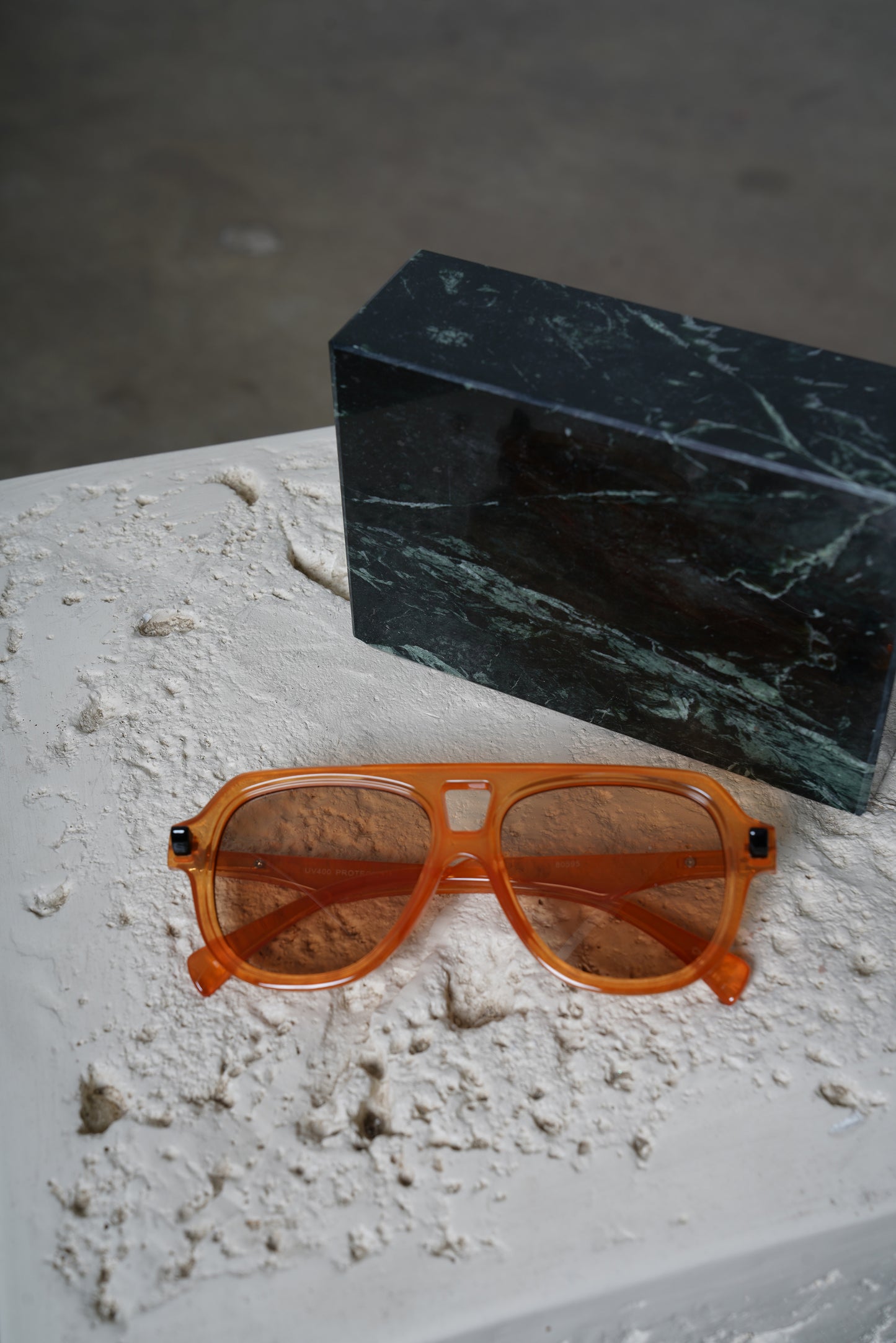 Double Bridge Orange Aviator Sunglasses