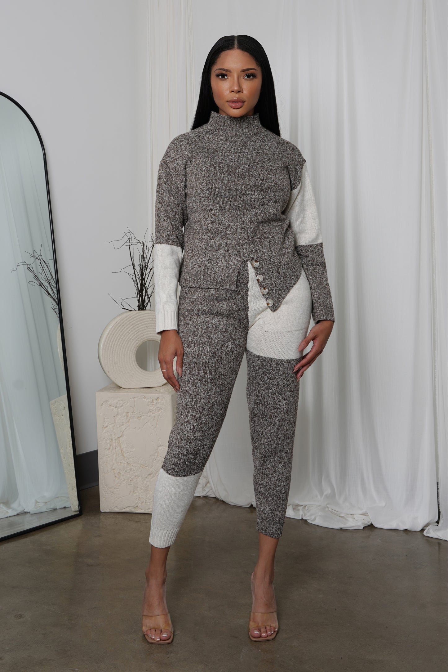 Gray Knitted Outfit